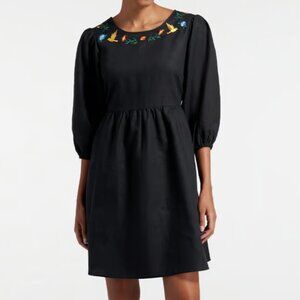 Modcloth Something Sweet Smock Dress - cotton linen embroidery babydoll dress